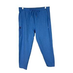Mack Weldon Men's Ace Heathered Blue Cotton Blend Drawstring Jogger Sweatpants L
